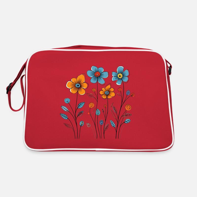 Flower Mix Retro Tasche