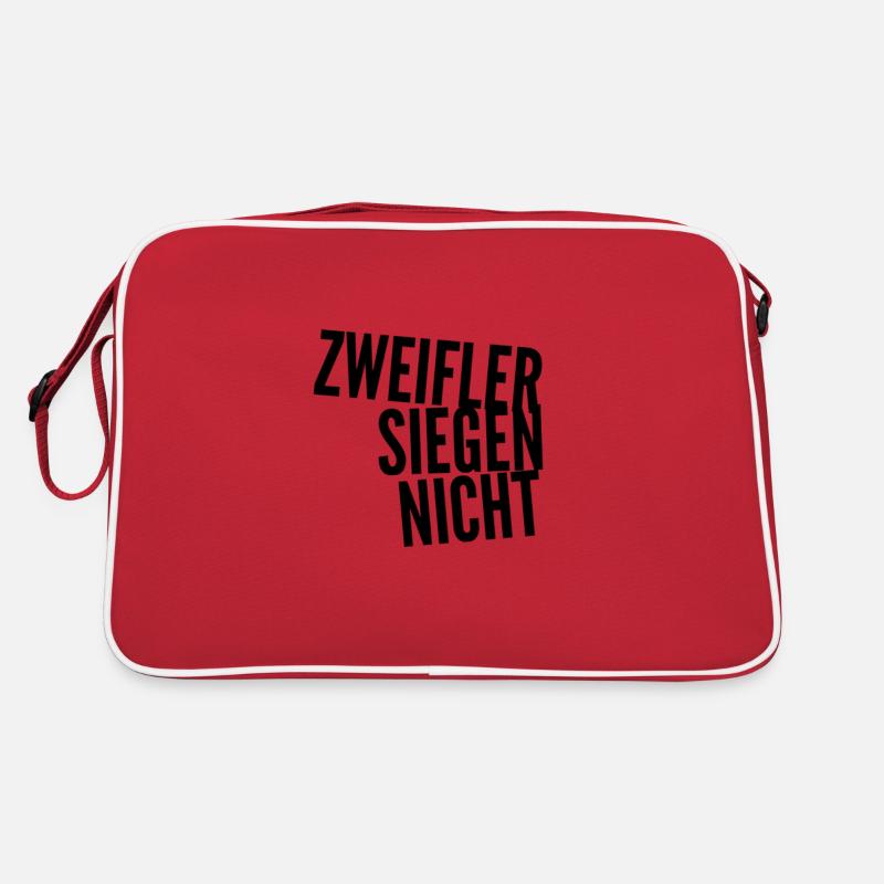 Zweifler siegen nicht Retro Tasche