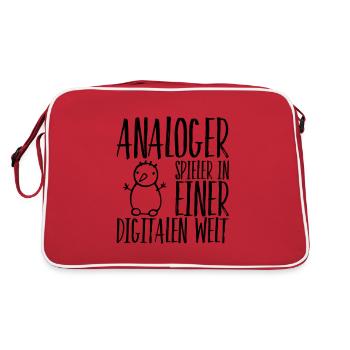 Analog is great - Retro Bag - red/white - Back