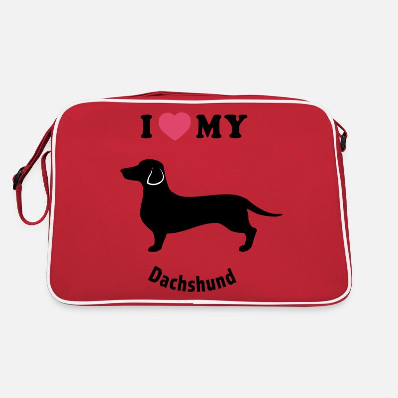 J’adore mon teckel Sac Retro