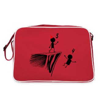 5th Anniversary, 5 Year Gift, 5 Year Old, 5 Year Olds - Retro Bag - red/white - Back