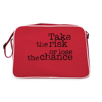 Prendre le risque ou perdre la chance - Sac Retro - rouge/blanc - Dos