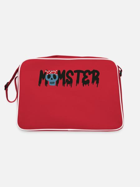 Halloween Momster - Mama is a monster - Retro Bag - red/white - Back