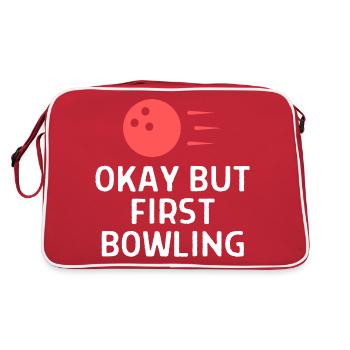 Bowling Dictons Bowling Bowler Skittles Cadeau - Sac Retro - rouge/blanc - Dos
