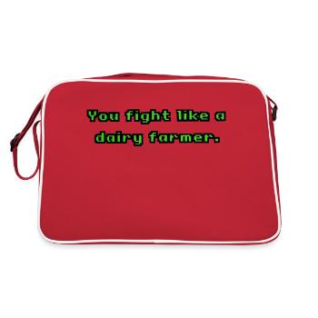 Dairy Farmer 2 - Retro Tasche - Rot/Weiß - Hinten