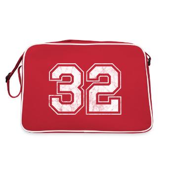 Numéro 32 - Sac Retro - rouge/blanc - Dos