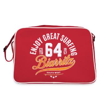 Enjoy great surfing at Biarritz in France - Sac Retro - rouge/blanc - Dos
