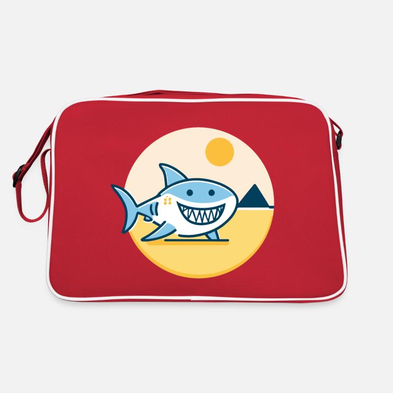 Le requin au soleil est de bonne humeur Sac Retro