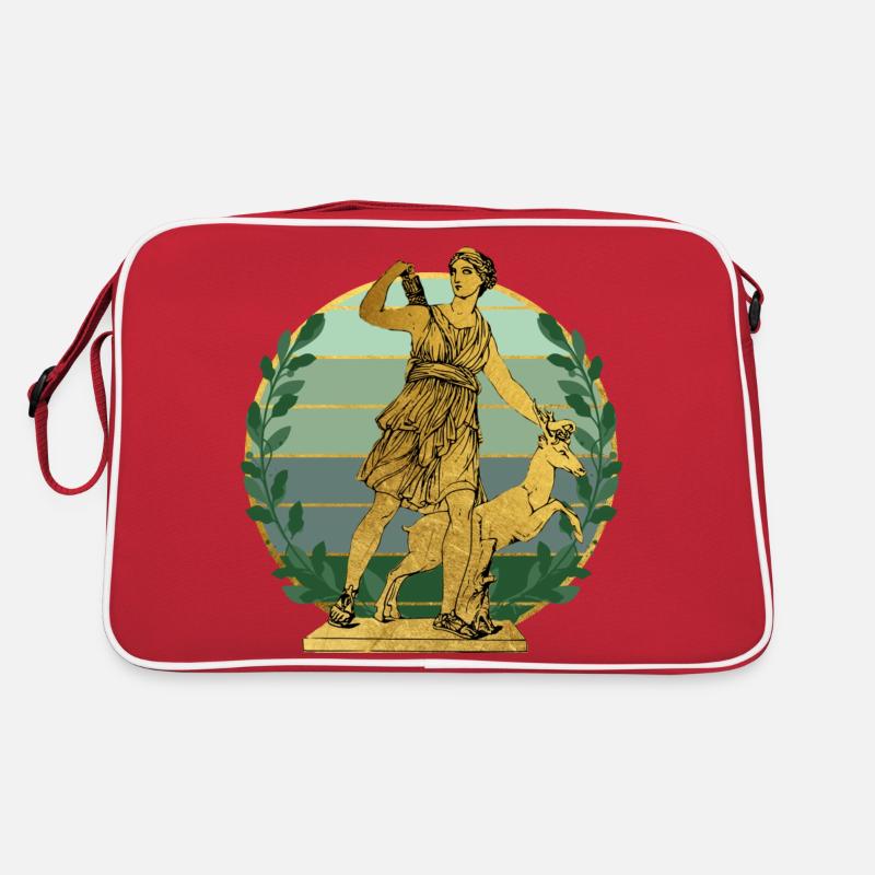 Artémis déesse de la chasse - Sac Retro - rouge/blanc