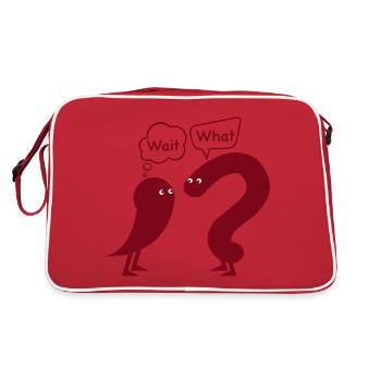 Wait. what? - Retro Bag - red/white - Back