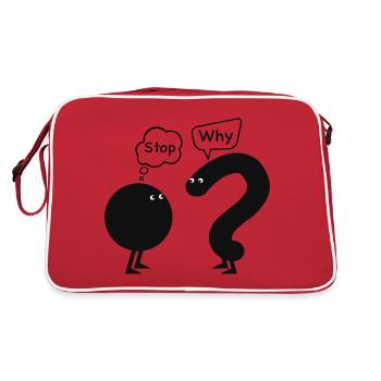 stop, why - Retro Bag - red/white - Back