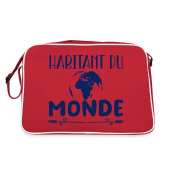 Habitant du monde - voyage - roadtrip - Sac Retro - rouge/blanc - Dos