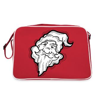 Weihnachtsmann - Retro Tasche - Rot/Weiß - Hinten