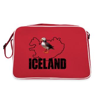 PUFFIN IN ICELAND - Retro Bag - red/white - Back