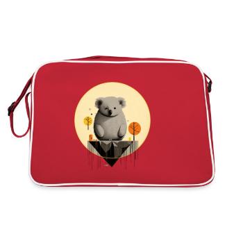 Koala in shapes - Retro Bag - red/white - Back