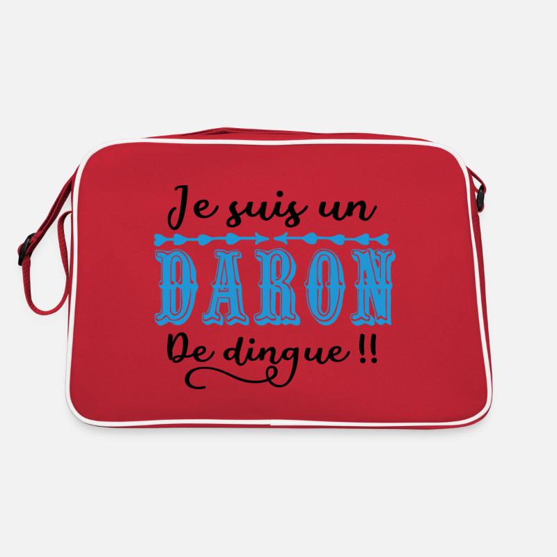 Je suis un daron de dingue !! - Sac Retro - rouge/blanc