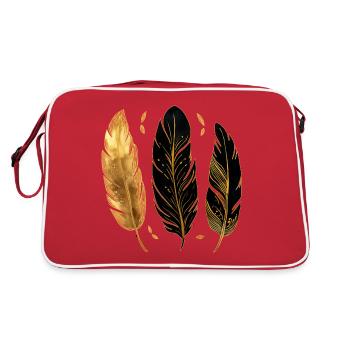 Golden Feathers - Retro Bag - red/white - Back