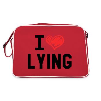 I Love Lying - Retro Bag - red/white - Back