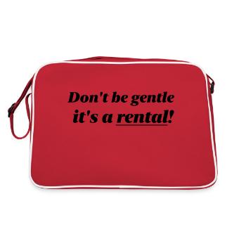 Don't be gentle it's a rental! - Retro Tasche - Rot/Weiß - Hinten