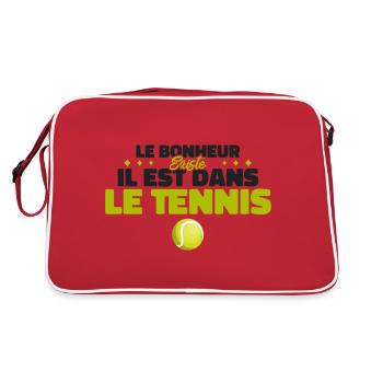 Le Bonheur Existe il Est Dans Le Tennis - Sac Retro - rouge/blanc - Dos