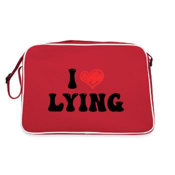 I Love Lying - Retro Bag - red/white - Back