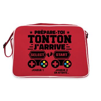 Get ready Uncle I'm coming - Pregnancy Announcement - Retro Bag - red/white - Back