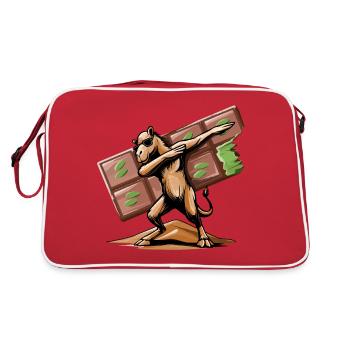 Dabbing dromedary and Dubai vibes - Retro Bag - red/white - Back