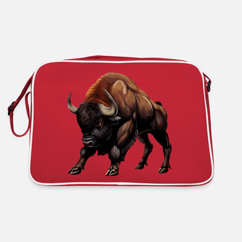 Vache, Buffle, Taureau, Bison - Conception animale Sac Retro