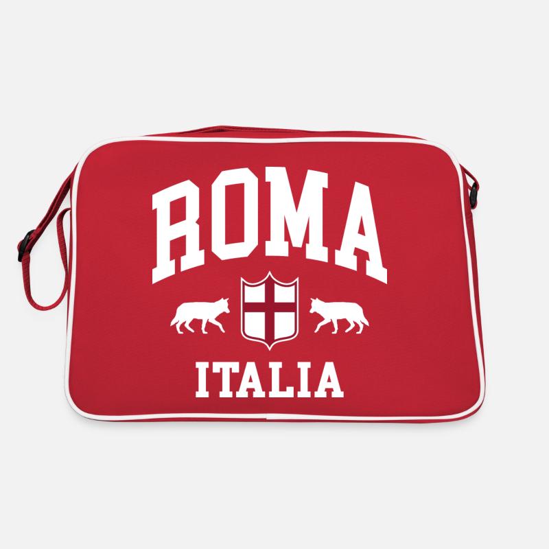 Rom - Retro Tasche - Rot/Weiß