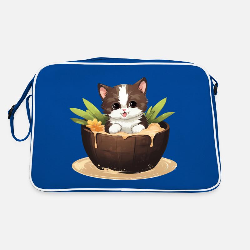 Chat avec noix de , design d’été mignon Sac Retro