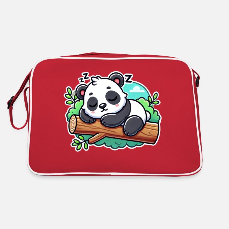 Panda endormi sur une branche Sac Retro