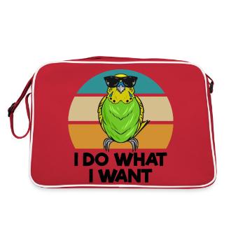 Perruche ondulée - Sac Retro - rouge/blanc - Dos