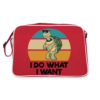 Turtle lovers - Retro Bag - red/white - Back