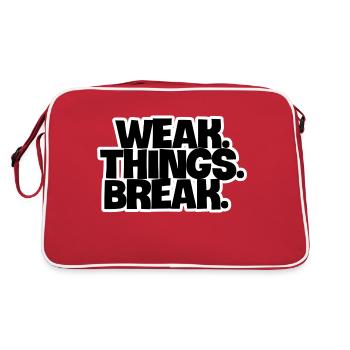WEAK. Things. Break - Sac Retro - rouge/blanc - Dos