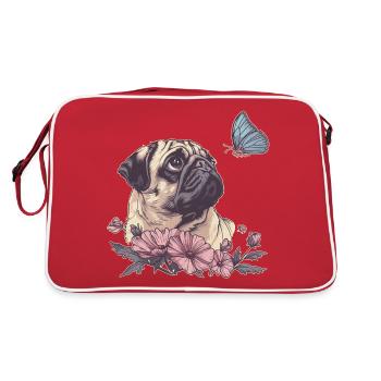 Carlin et papillon - Sac Retro - rouge/blanc - Dos
