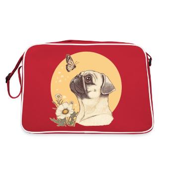 Carlin avec papillon - Sac Retro - rouge/blanc - Dos