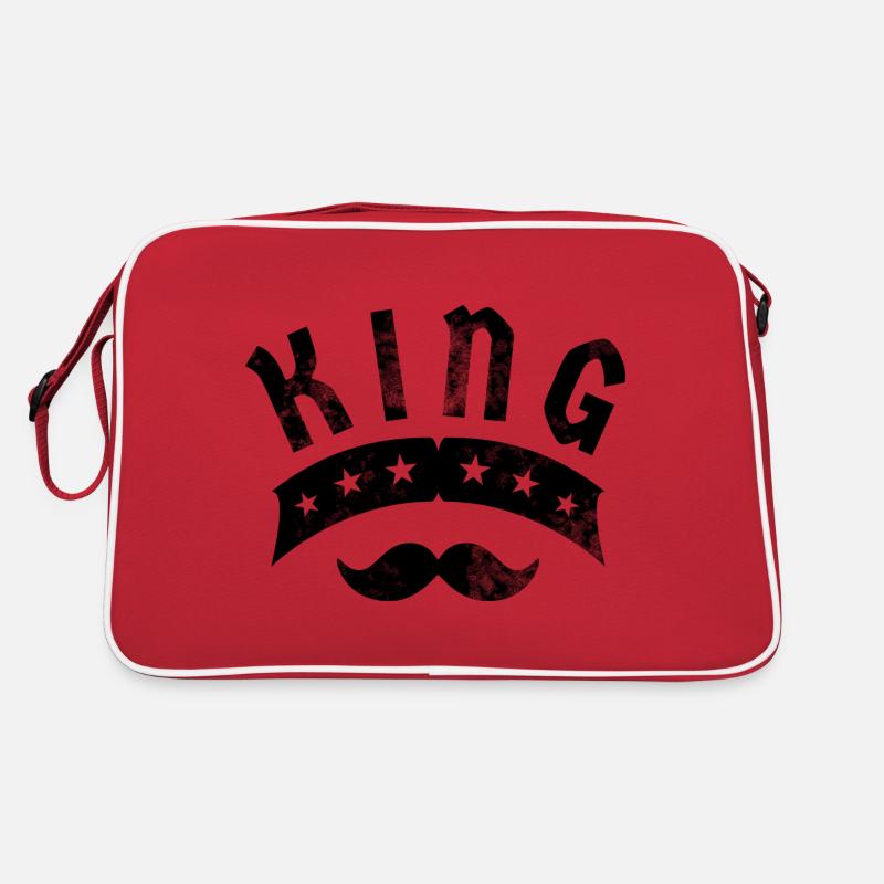 König mit Schnurrbart Retro Tasche