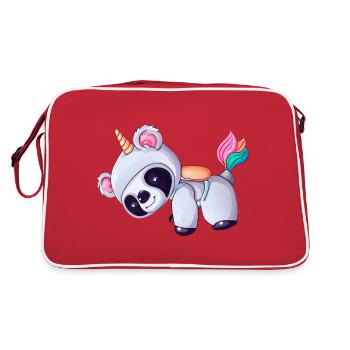 Astronaut Unicorn Koala - Retro Bag - red/white - Back