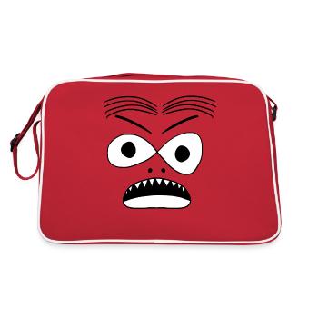 Andreas (#5 aus Weska Face Kollektion) - Retro Tasche - Rot/Weiß - Hinten