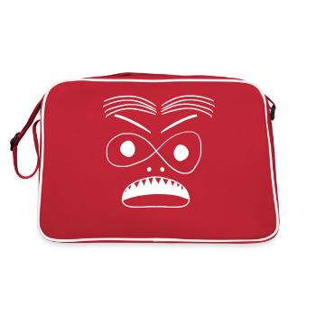 Andreas (#5 aus Weska Face Kollektion) - Retro Tasche - Rot/Weiß - Hinten