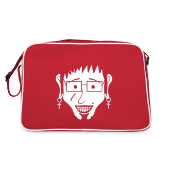 Franky (#7 from Weska Face collection) - Retro Bag - red/white - Back