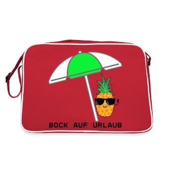 Ananas cool avec parasol et lunettes de soleil - Sac Retro - rouge/blanc - Dos
