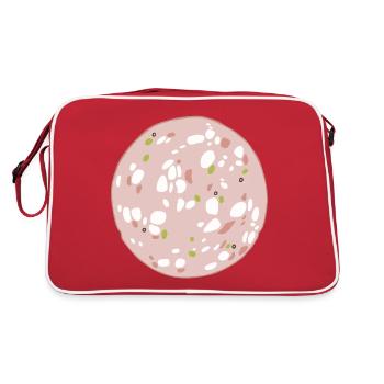 Mortadella - Retro Tasche - Rot/Weiß - Hinten