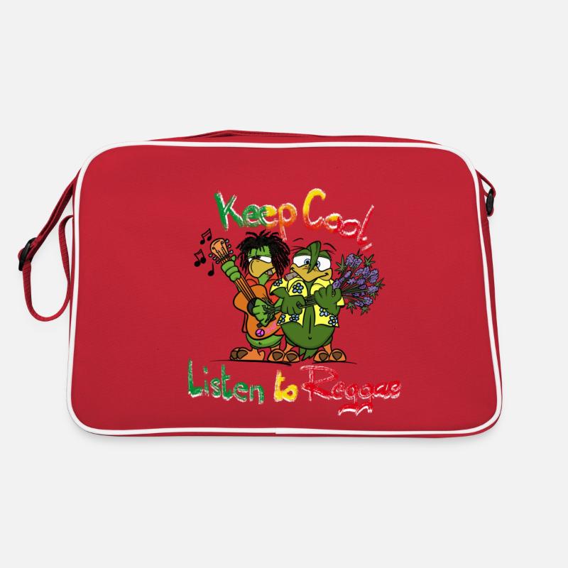 "Keep cool, Listen to reggae" - Retro Bag - red/white