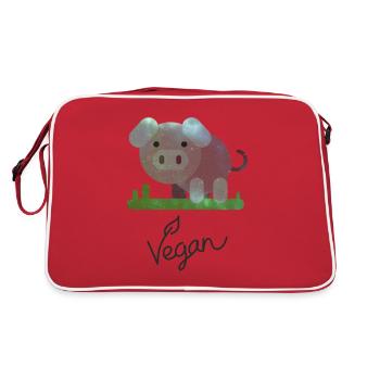 végétalien - Sac Retro - rouge/blanc - Dos