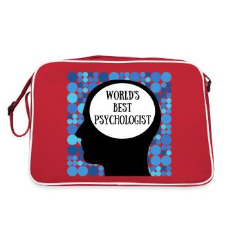 WORLD S BEST PSYCHOLOGIST GIFT DESIGN - Retro Bag - red/white - Back