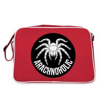 Silhouette de grande tarentule poilue arachnoholic - Sac Retro - rouge/blanc - Dos
