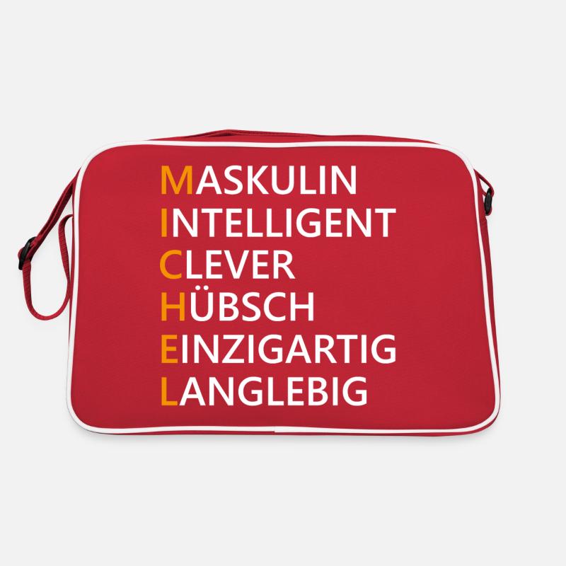 Michel Name Geschenk Retro Tasche