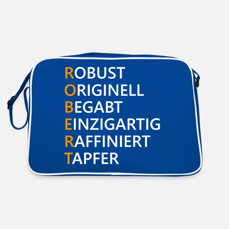 Robert Name Geschenk Retro Tasche