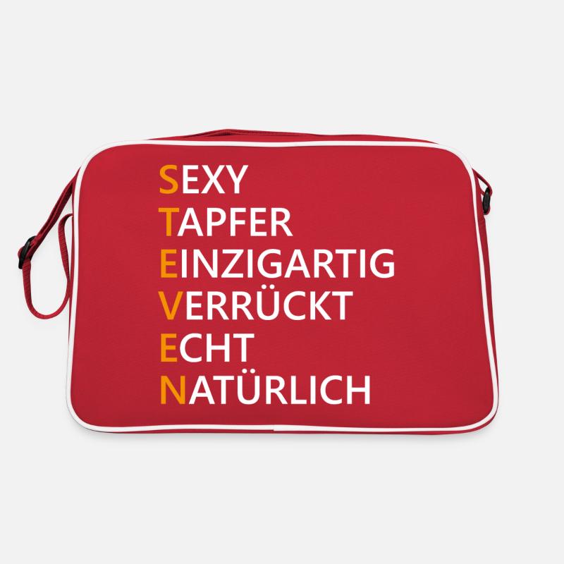 Steven Name Geschenk Retro Tasche